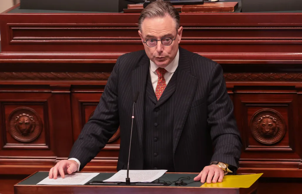 Премьер-министр Бельгии Барт де Вевер. Fot. PAP/EPA/OLIVIER HOSLET