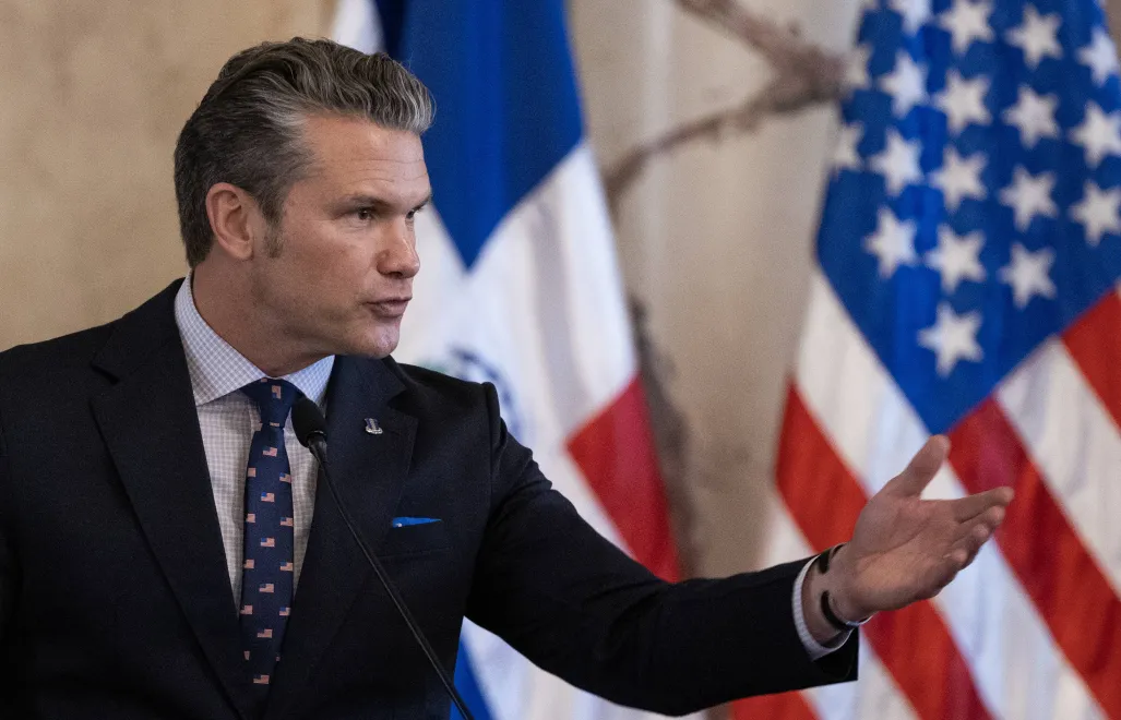 Szef Pentagonu Pete Hegseth. Fot. PAP/EPA/	ORLANDO BARRIA