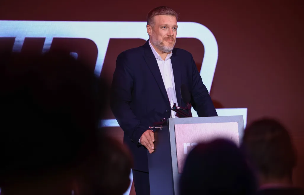 Współprzewodniczący partii Razem Adrian Zandberg. Fot. PAP/Jarek Praszkiewicz