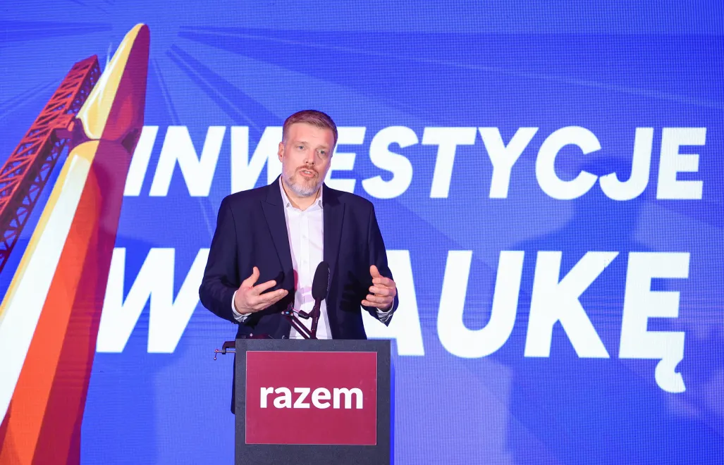 Adrian Zandberg. Fot. PAP/Jarek Praszkiewicz