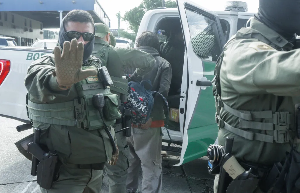 Затримання нелегального мігранта в Новому Орлеані в США. Fot. PAP/EPA/OLGA FEDOROVA