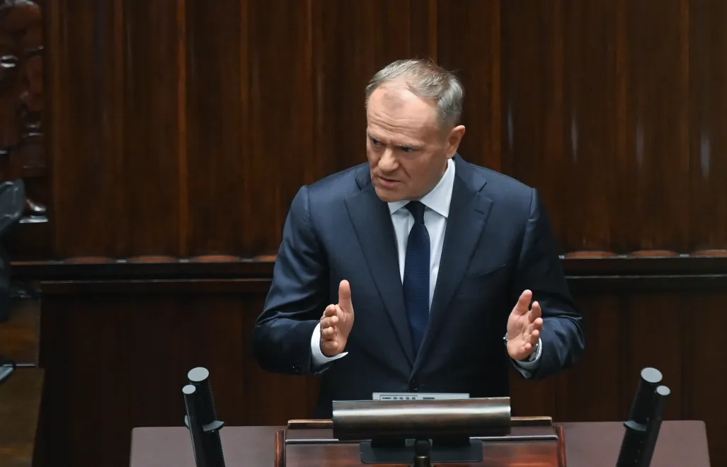 Премьер-министр Польши Дональд Туск во время выступления в Сейме. Fot. PAP/Piotr Nowak