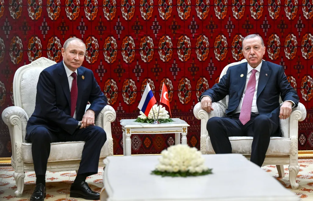 Володимир Путін і Реджеп Таїп Ердоган. Fot. PAP/EPA/KRISTINA KORMILITSYNA / SPUTNIK / KREMLIN POOL 