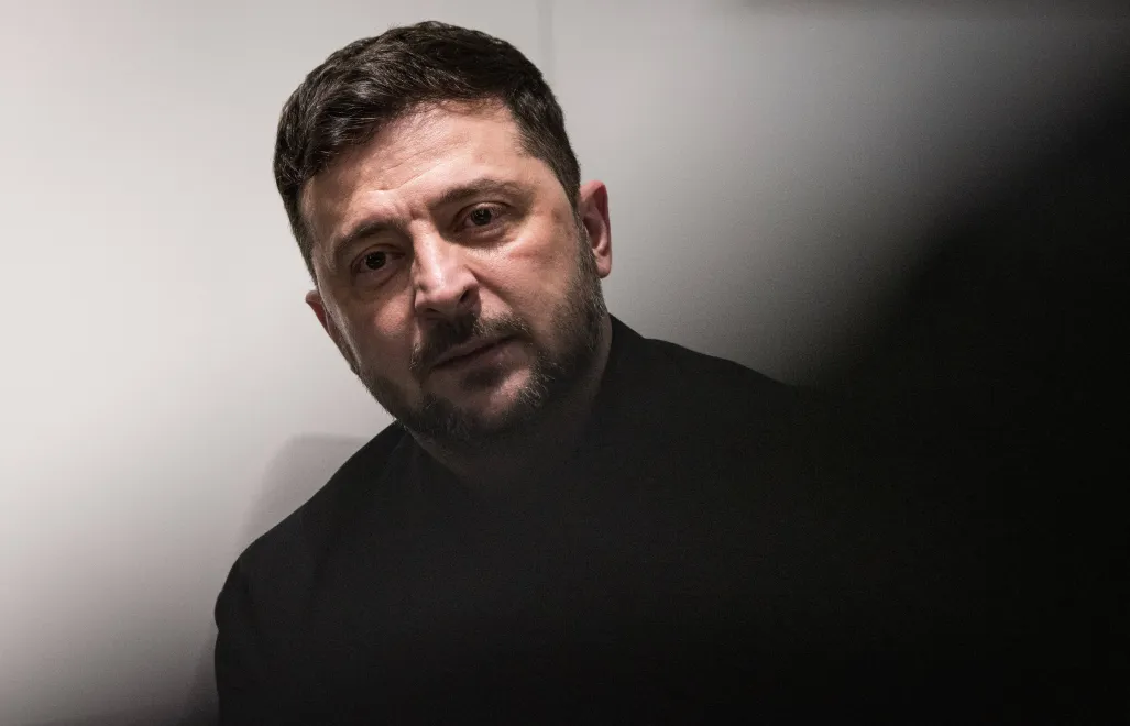 Президент Украины Владимир Зеленский. Fot. PAP/EPA/NADJA WOHLLEBEN / POOL 