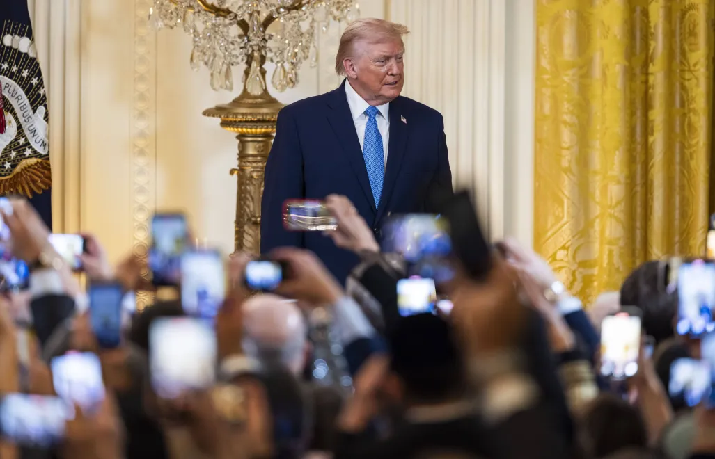 Prezydent USA Donald Trump. Fot. PAP/EPA/	JIM LO SCALZO