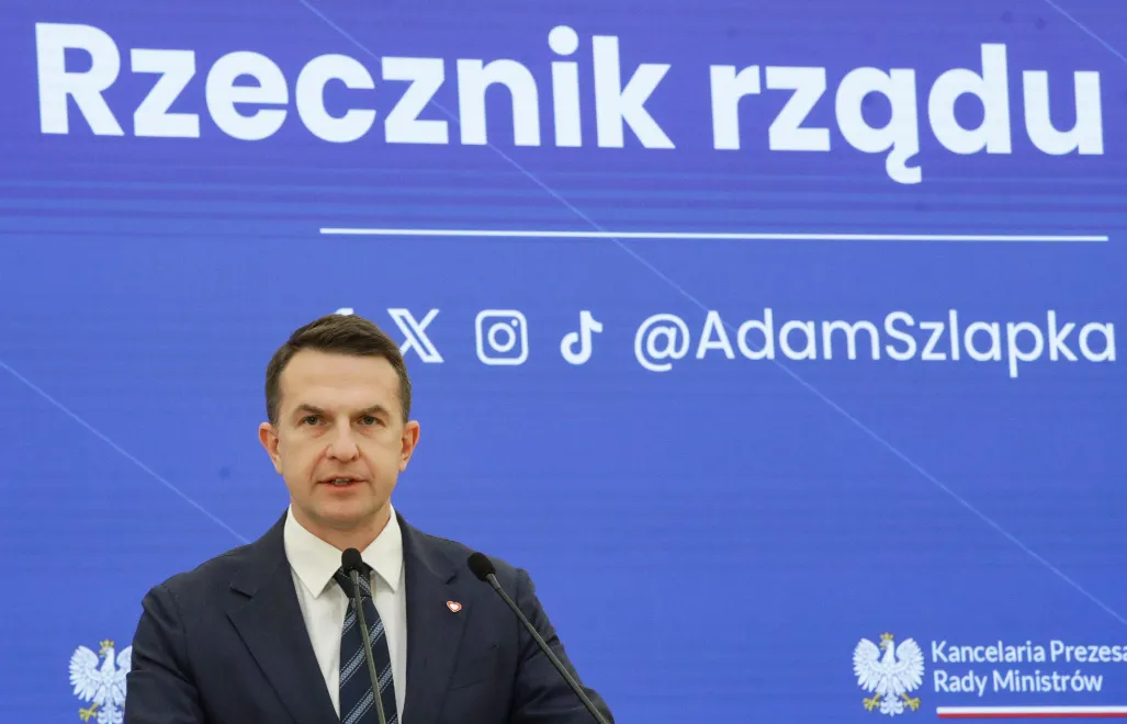 Пресс-секретарь правительства Польши Адам Шлапка. Fot. PAP/Tomasz Gzell