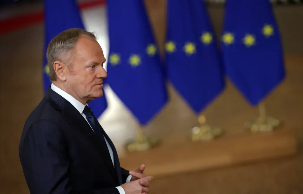 Премьер-министр Польши Дональд Туск. Fot. PAP/EPA/OLIVIER MATTHYS