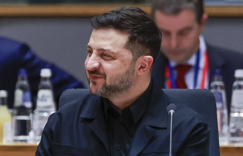 Володимир Зеленський  Fot. PAP/EPA/STEPHANIE LECOCQ / POOL 