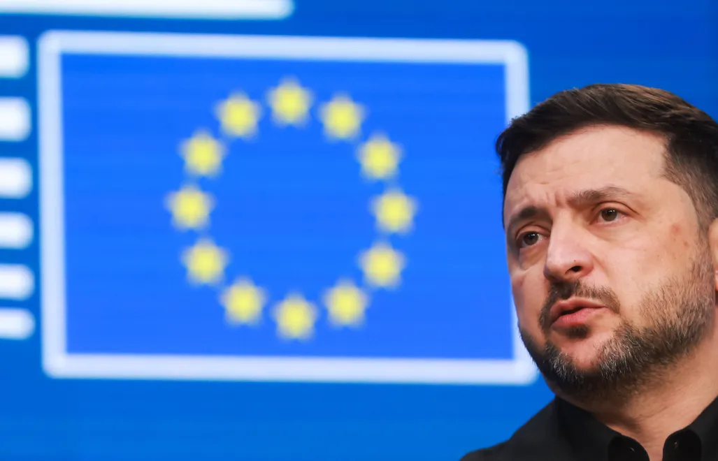 Wołodymyr Zełenski Fot. PAP/EPA/OLIVIER HOSLET