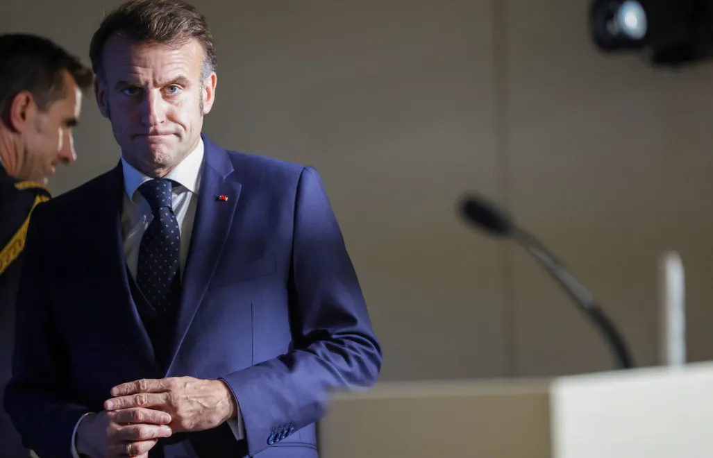 Prezydent Francji Emmanuel Macron. Fot. PAP/EPA/OLIVIER MATTHYS