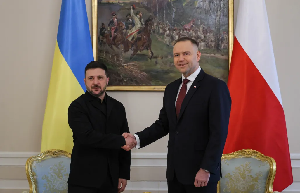 Prezydent Karol Nawrocki oraz prezydent Ukrainy Wołodymyr Zełenski. Fot. PAP/Paweł Supernak