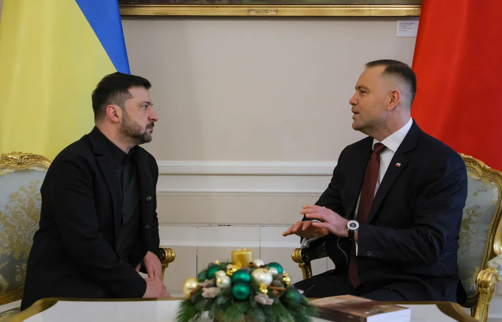 Prezydent Karol Nawrocki oraz prezydent Ukrainy Wołodymyr Zełenski. Fot. PAP/Paweł Supernak