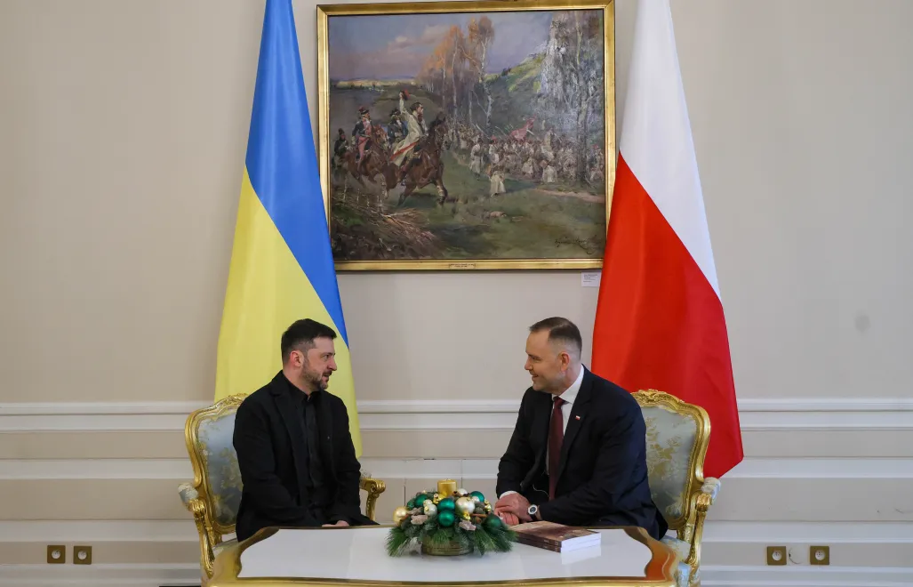 Владимир Зеленский и Кароль Навроцкий.Fot. PAP/Paweł Supernak