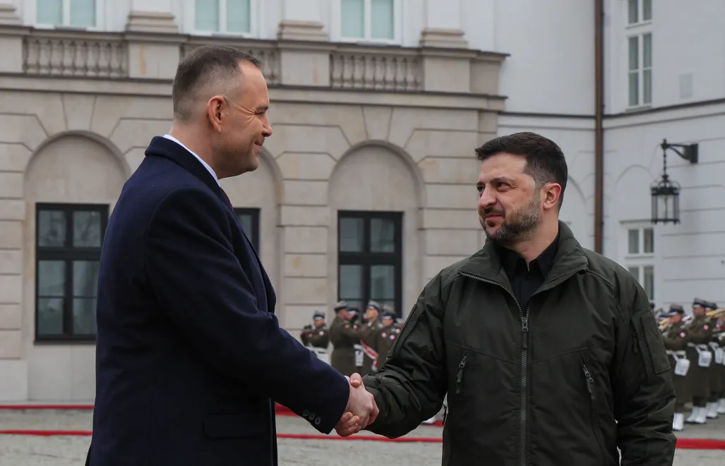 Prezydenci Polski i Ukrainy Karol Nawrocki i Wołodymyr Zełenski. Fot. PAP/	Paweł Supernak