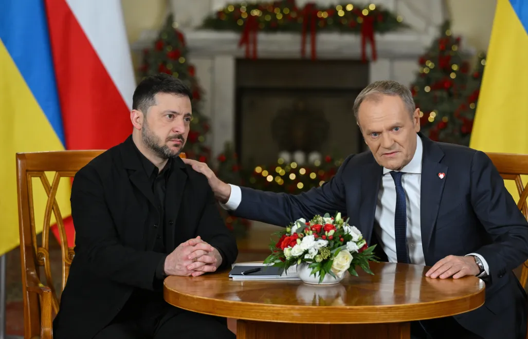 Prezydent Ukrainy Wołodymyr Zełenski i premier Donald Tusk, fot. PAP/Radek Pietruszka