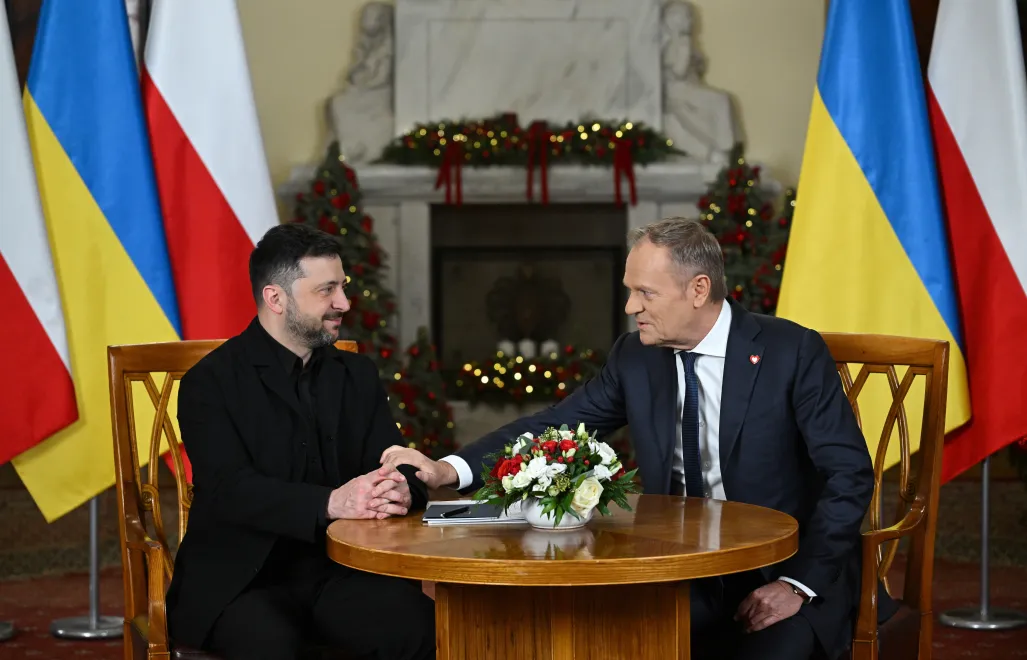 Володимир Зеленський і Дональд Туск. Fot. PAP/Radek Pietruszka