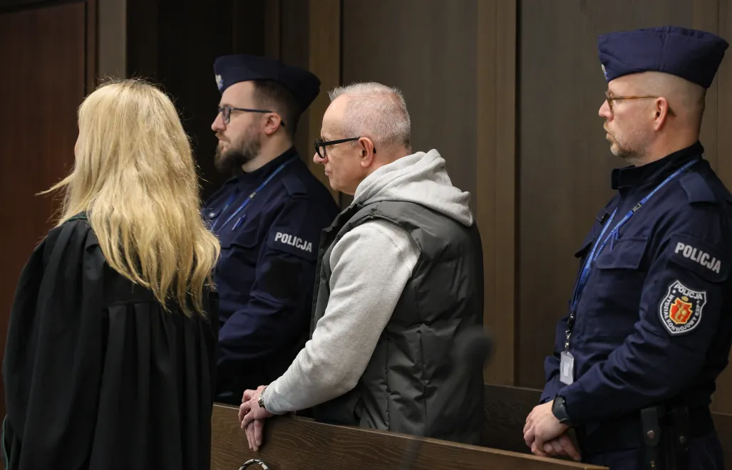 Oskarżony Piotr Polaszczyk na sali rozpraw Sądu Okręgowego Warszawa-Praga. Fot. Paweł Supernak