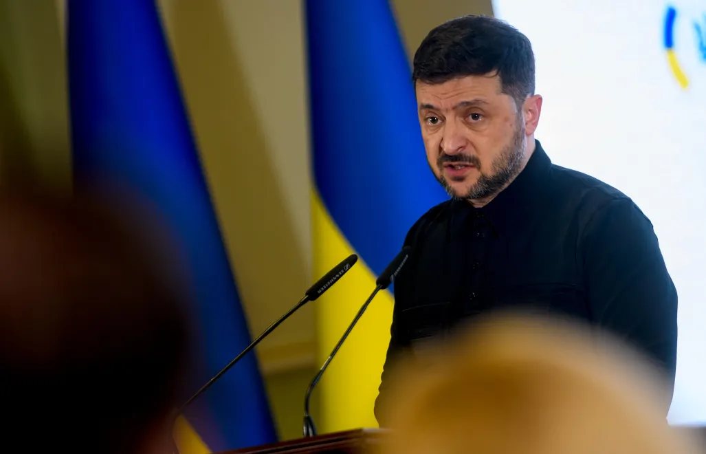 Prezydent Ukrainy Wołodymyr Zełenski. Fot. PAP/Vladyslav Musiienko