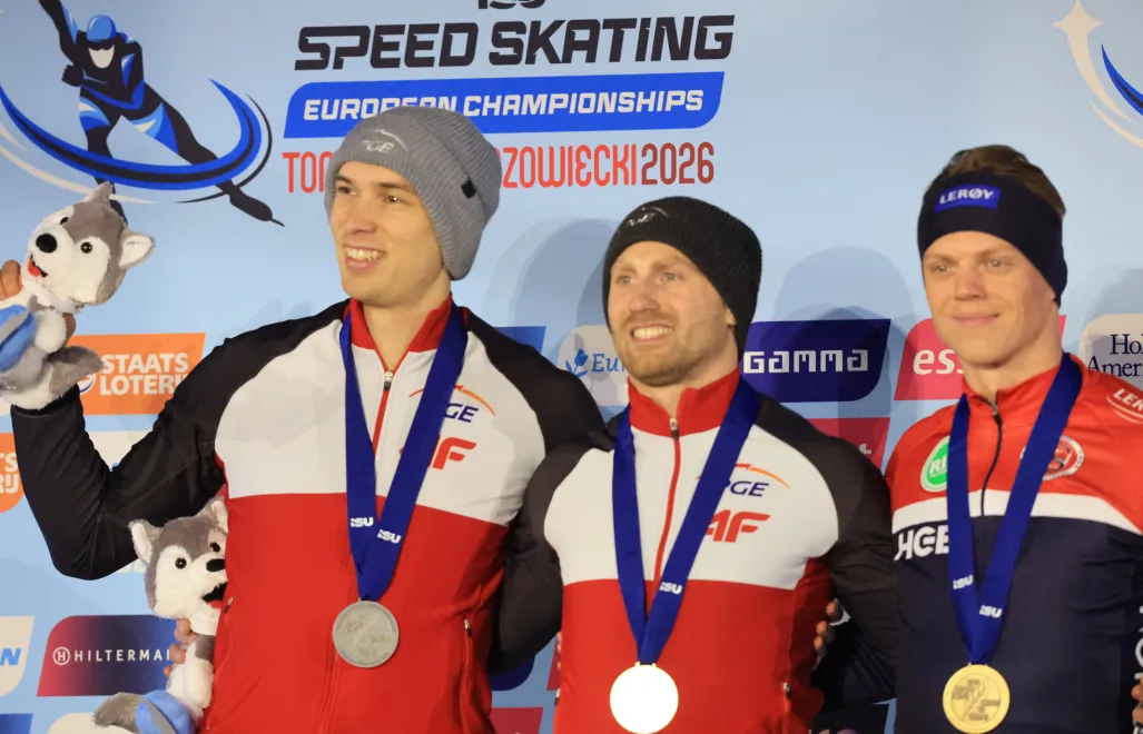 Damian Żurek, Marek Kania i Bjorn Magnussen. Fot. PAP/Marian Zubrzycki