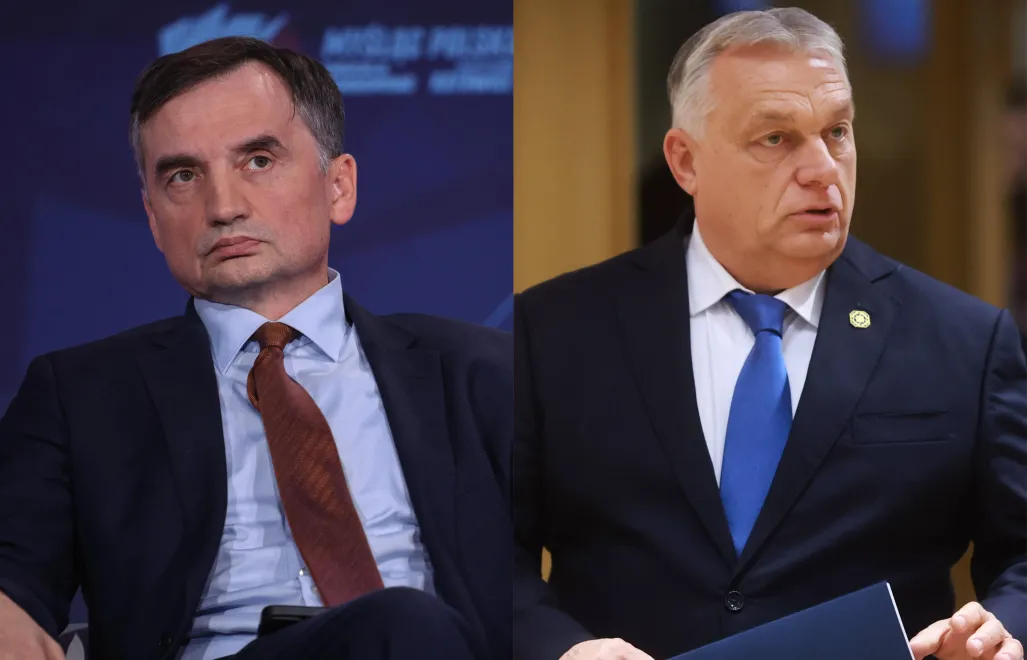 Zbigniew Ziobro i Viktor Orban Fot. PAP/Art Service/EPA/OLIVIER HOSLET