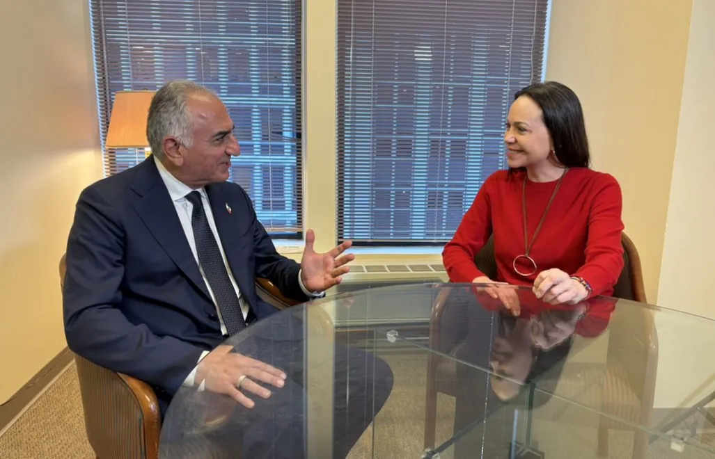 Reza Pahlawi i Maria Corina Machado, fot. X/@MariaCorinaYA