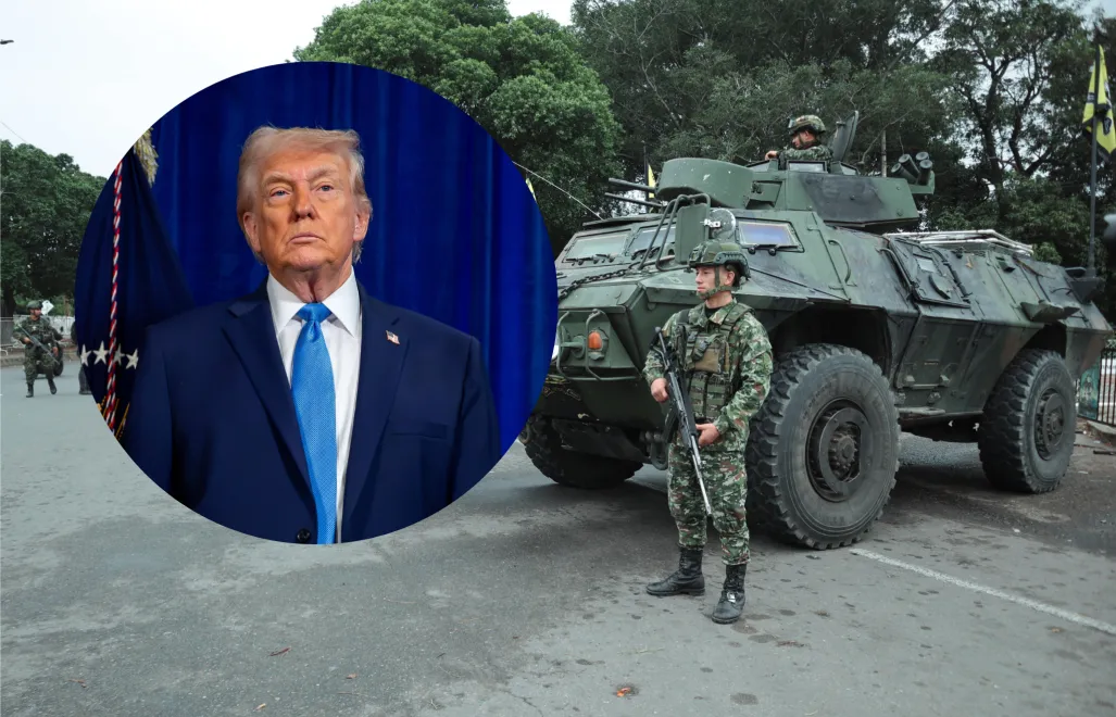 Wojska na ulicach Wenezueli/Donald Trump. Fot. EPA/NICOLE COMBEAU / POOL/MARIO CAICEDO