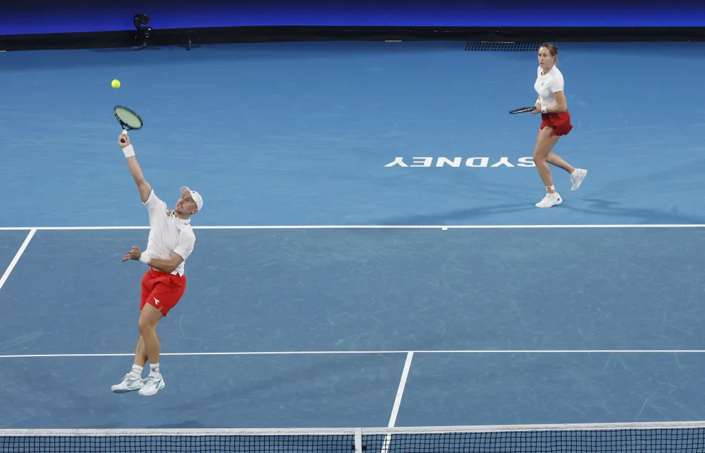 Katarzyna Kawa (P) i Jan Zieliński (L). Fot. EPA/MARK EVANS