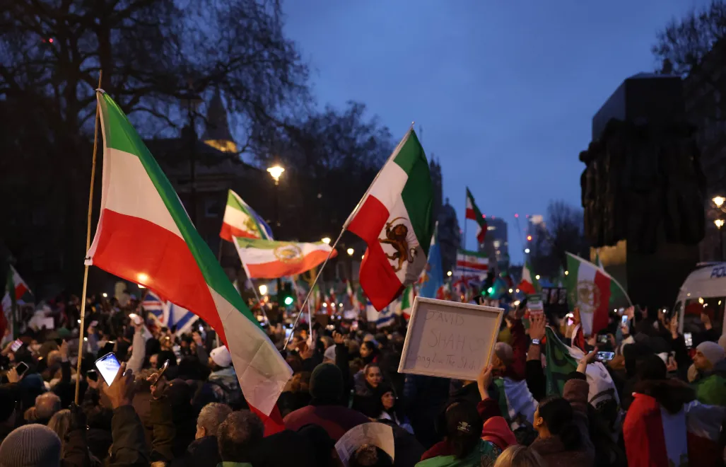 Demonstracja poparcia dla protestujących w Iranie. Fot. EPA/NEIL HALL