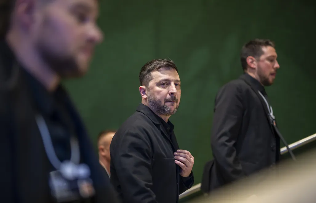 Prezydent Ukrainy Wołodymyr Zełenski. Fot. PAP/EPA/GIAN EHRENZELLER