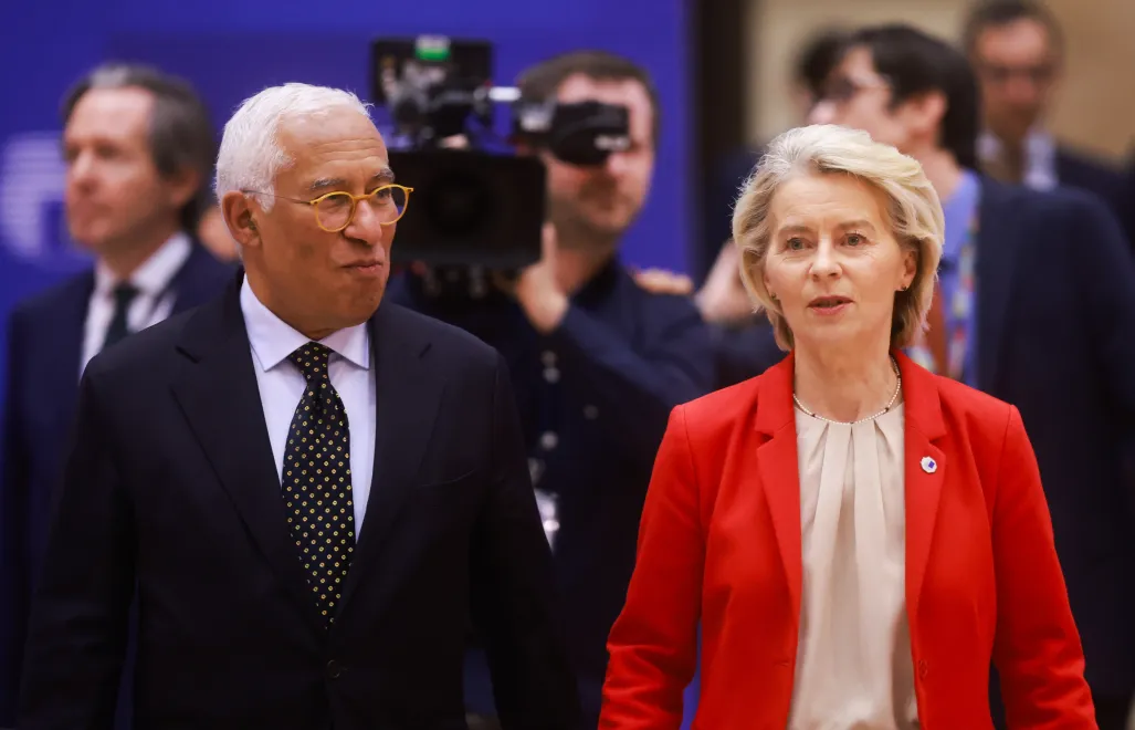 Antonio Costa, Ursula von der Leyen. Fot. PAP/ EPA/OLIVIER HOSLET 