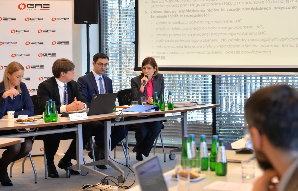 Podczas warsztatów operator zaprezentował najważniejsze założenia przygotowywanej procedury Open Season. Fot. GAZ-SYSTEM/X