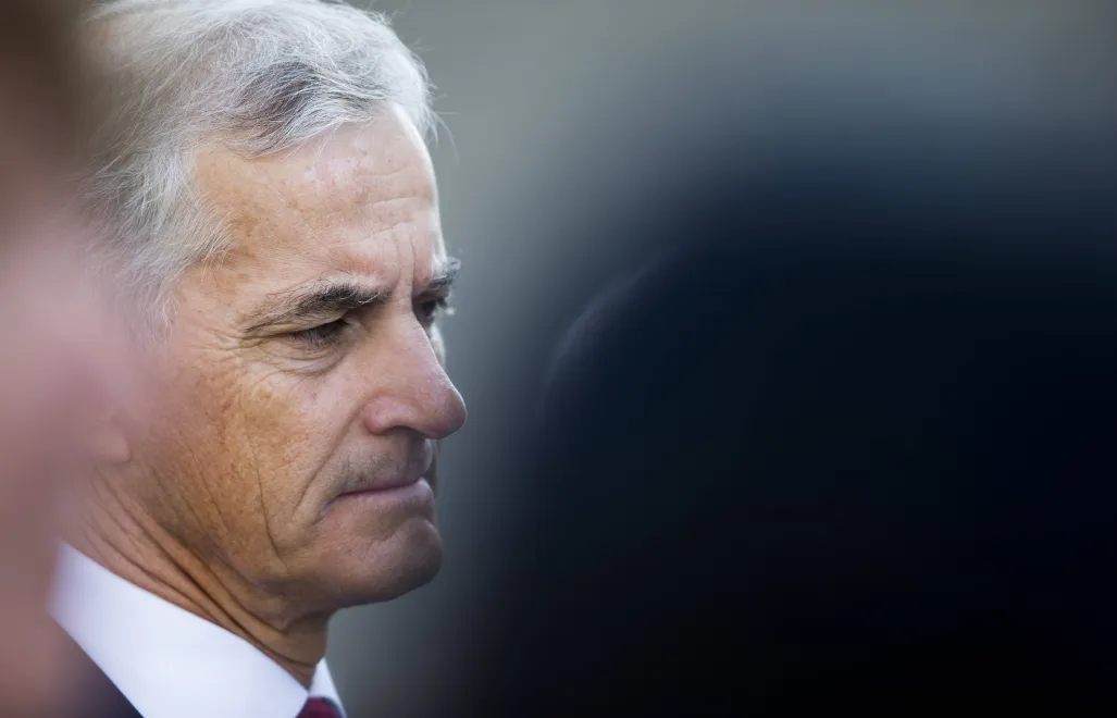 Premier Norwegii Jonas Gahr Stoere. Fot. PAP/EPA/TROND REIDAR TEIGEN