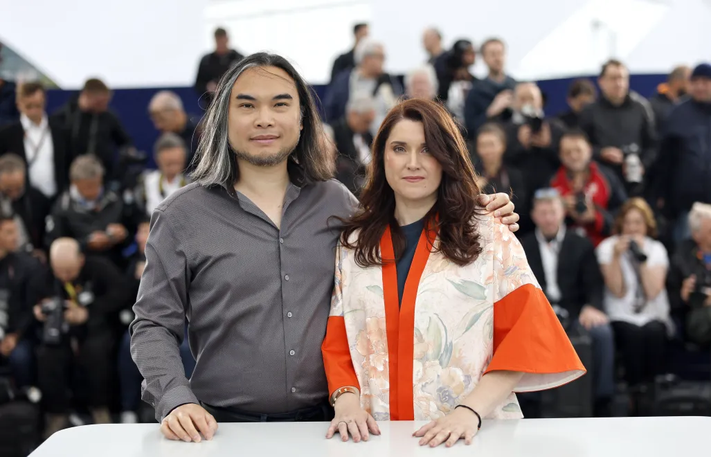 Twórcy „Małej Amelii” Liane-Cho Han i Mailys Vallade. Fot. PAP/EPA/GUILLAUME HORCAJUELO