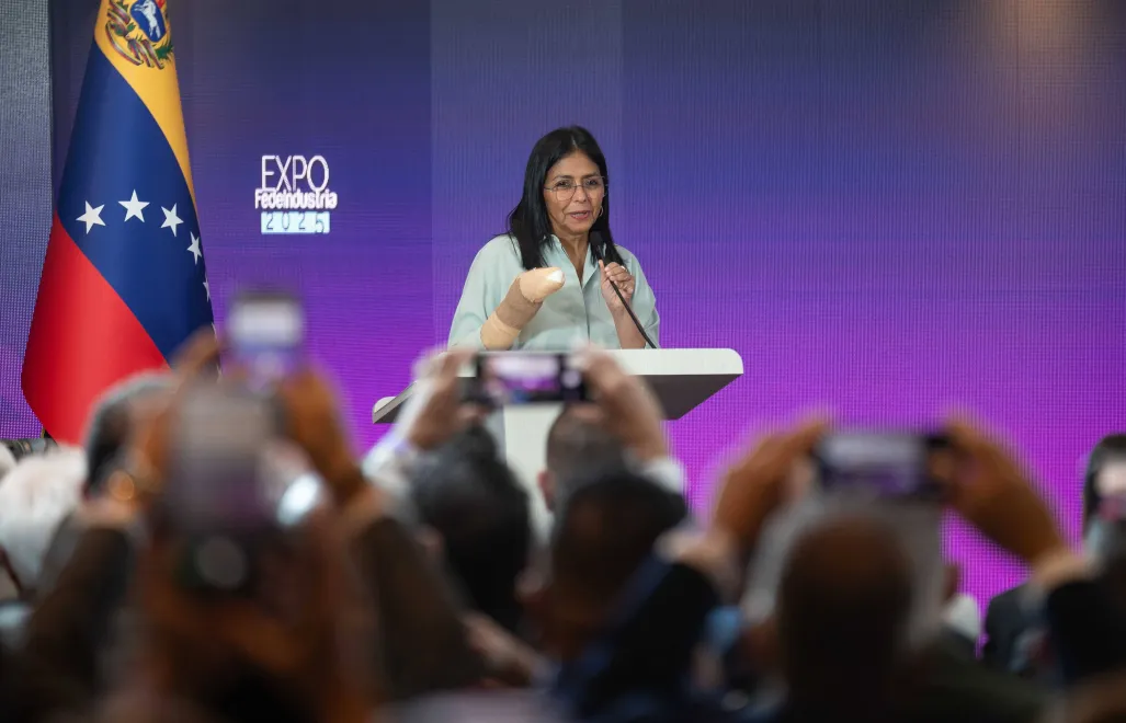 Pełniąca obowiązki prezydenta Wenezueli Delcy Rodriguez. Fot. PAP/EPA/Ronald Pena R