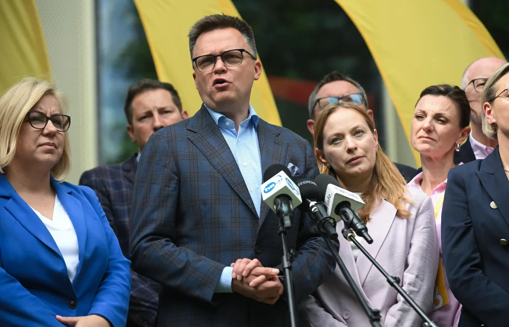 	Paulina Hennig-Kloska, Szymon Hołownia, Katarzyna Pełczyńska-Nałęcz Fot. PAP/Marcin Obara