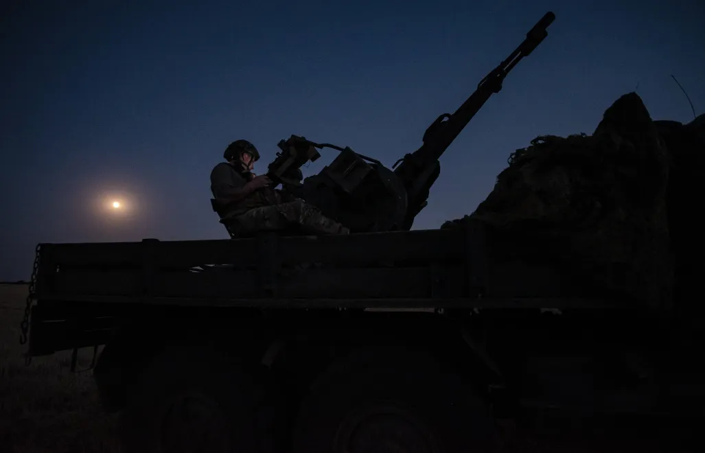 Украинские военные готовы сбивать российские дроны. Фотоиллюстрация. Fot. PAP/EPA/Maria Senovilla