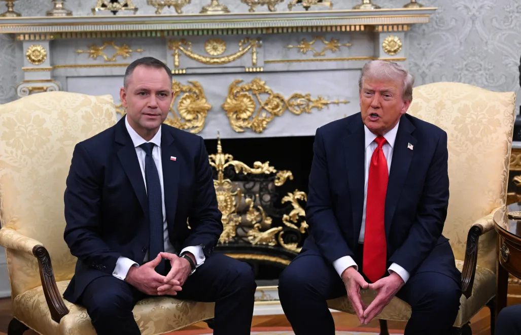 Кароль Навроцький і Дональд Трамп. Fot. PAP/Radek Pietruszka