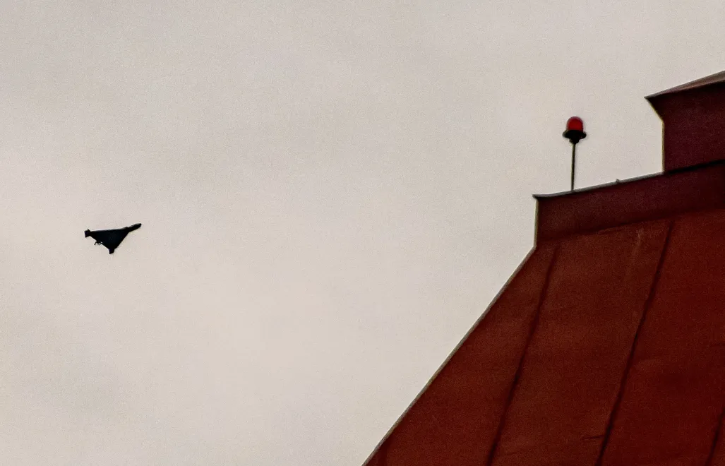 Російський безпілотник над Києвом. Fot. PAP/Vladyslav Musiienko