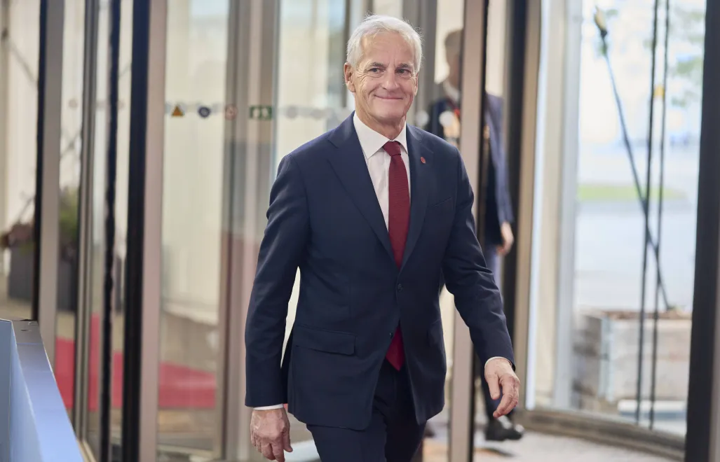 Premier Norwegii Jonas Gahr Stoere. Fot. PAP/EPA/THOMAS TRAASDAHL