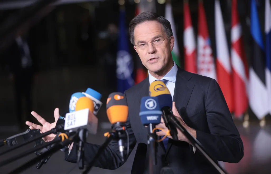 Sekretarz generalny NATO Mark Rutte. Fot. PAP/EPA/ OLIVIER HOSLET