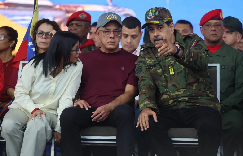 Wiceprezydentka Wenezueli Delcy Rodriguez i prezydent Wenezueli Nicolas MaduroFot. PAP/EPA/MIGUEL GUTIERREZ