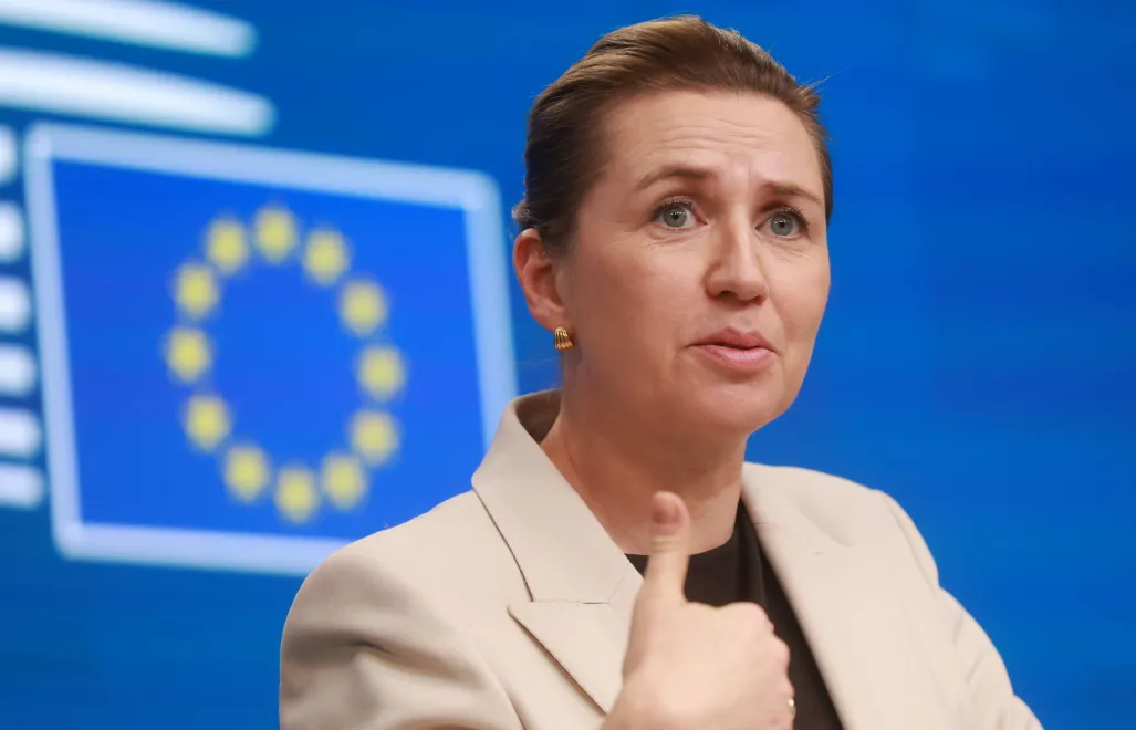 Mette Frederiksen. Fot. EPA/OLIVIER HOSLET