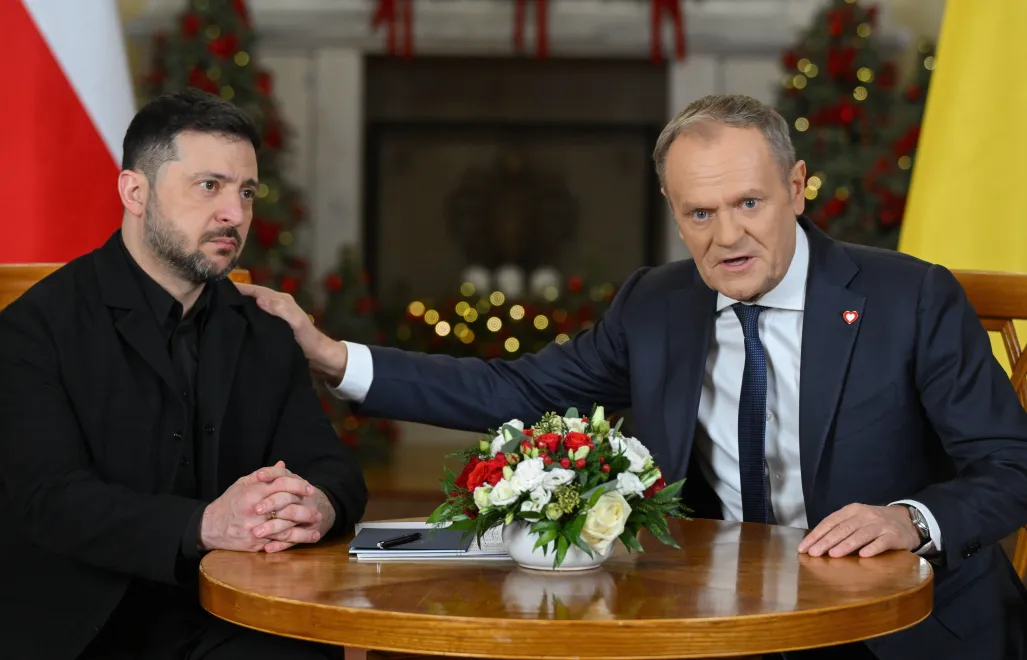 Wołodymyr Zełesnki i Donald Tusk Fot. PAP/Radek Pietruszka