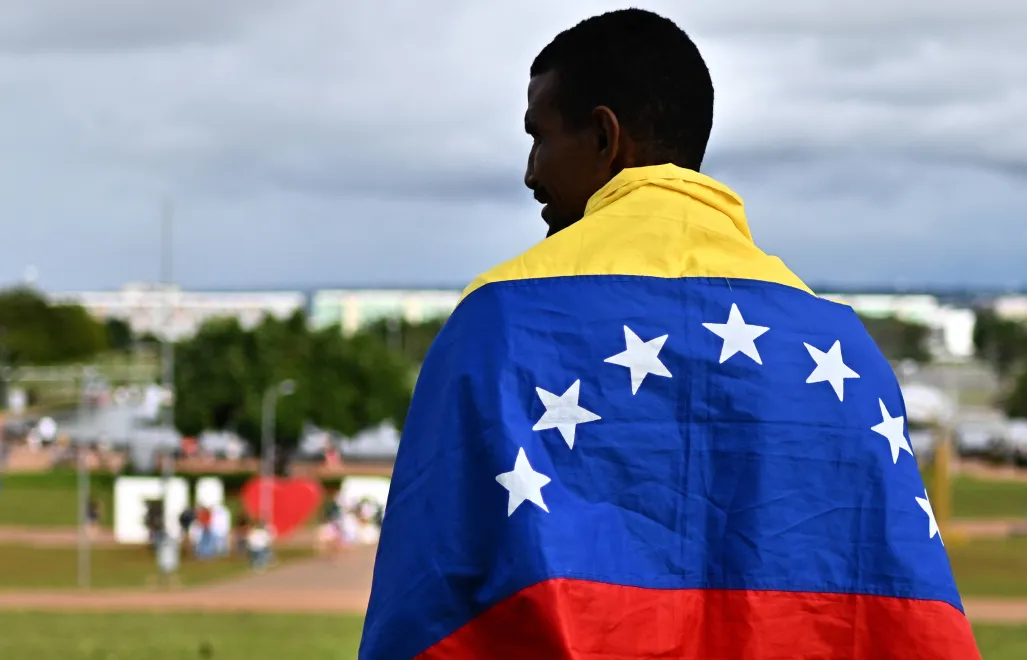 Flaga Wenezueli (zdjęcie ilustracyjne). Fot. EPA/ANDRE BORGES