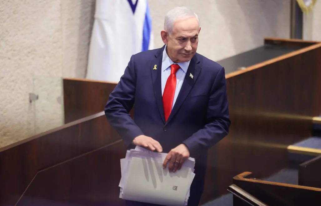 Premier Izraela Benjamin Netanjahu. Fot. PAP/EPA/ABIR SULTAN