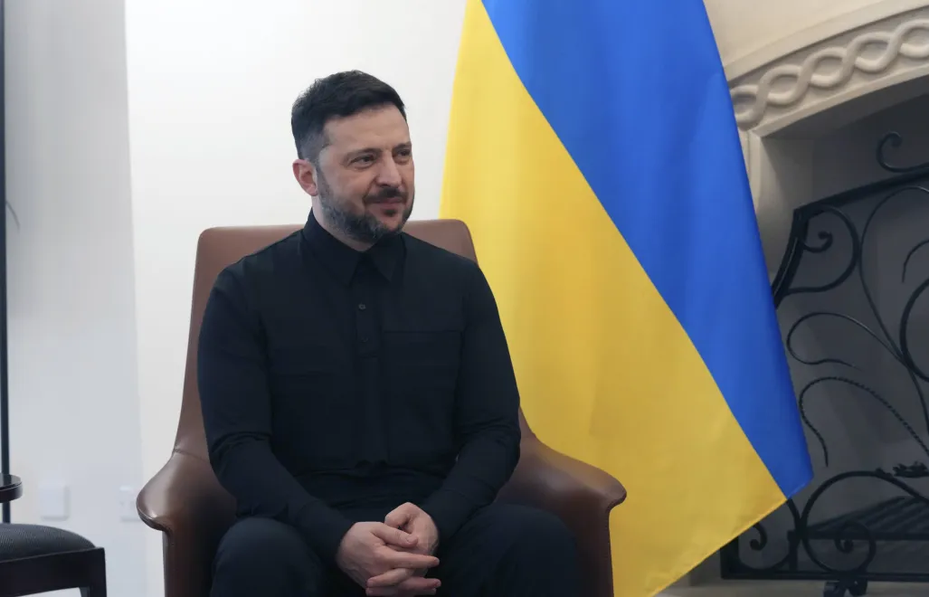 Wołodymyr Zełenski. Fot. PAP/EPA/PETROS KARADJIAS