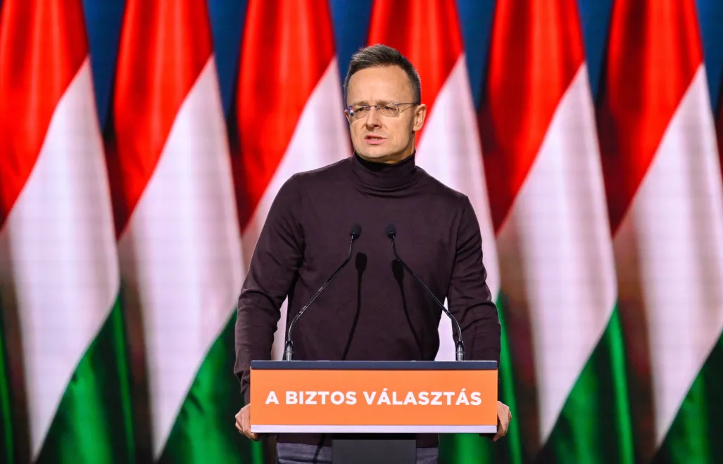 Петер Сіярто. Fot. PAP/EPA/Robert Hegedus 