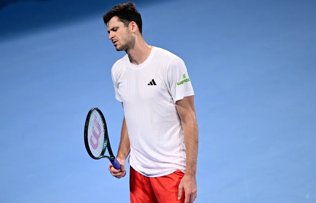 Hubert Hurkacz podczas United Cup, fot. PAP/EPA/AAP/DAN HIMBRECHTS