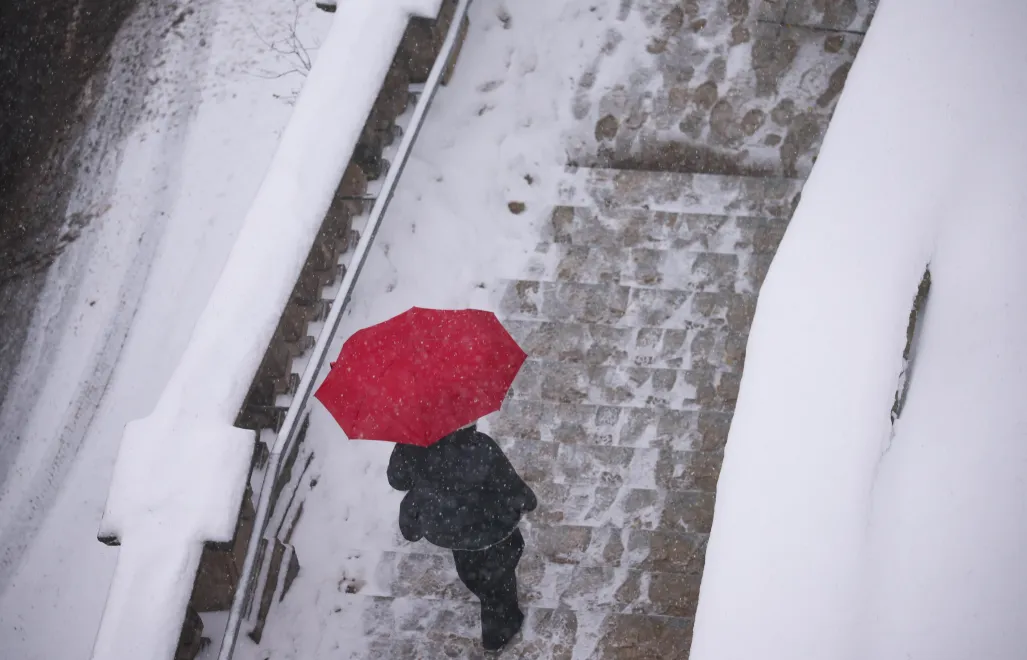 Снігопад у Варшаві. Fot. PAP/Leszek Szymański