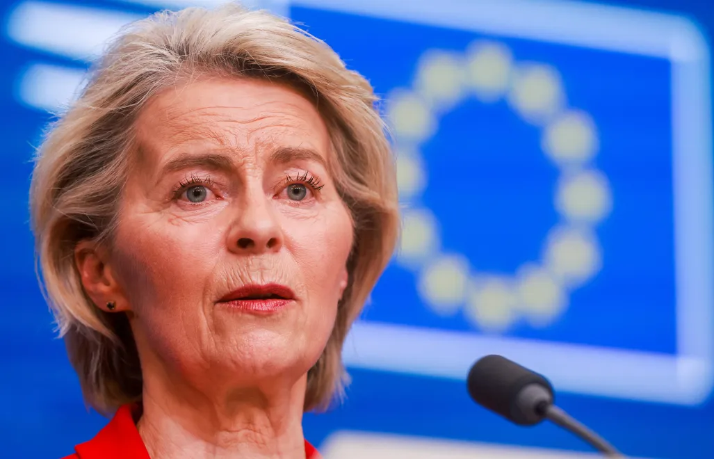 Ursula von der Leyen, fot. PAP/EPA/OLIVIER HOSLET